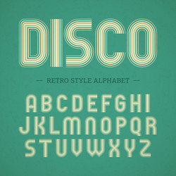 Retro style alphabet numbers Royalty Free Vector Image