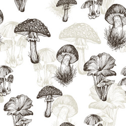 Seamless pattern of highly detailed hand drawn vector