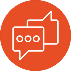speech bubble message block style icon vector image