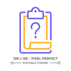 task question two color line icon vector image