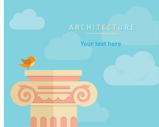 Ancient architecture tall columns vector