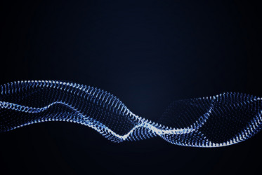 beautiful wave in the form of an array luminous vector image