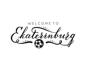 Ekaterinburg handwritten lettering inscription vector