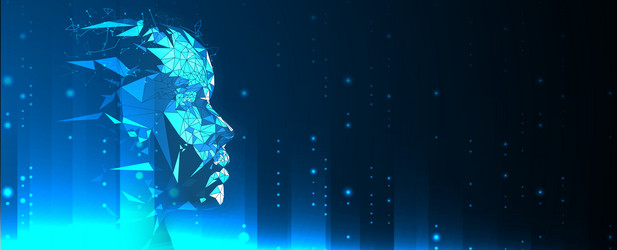 human profile like an abstract artificial vector image