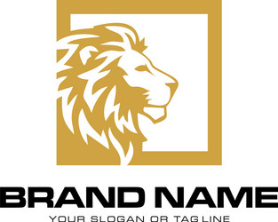 Lion logo design template white background Vector Image
