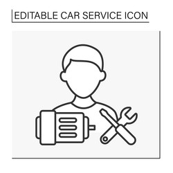 Mechanic line icon Royalty Free Vector Image - VectorStock