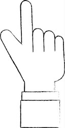 pointer hand index isolated icon vector image