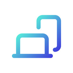 devices pixel perfect gradient linear ui icon vector image