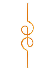 drinking straw in abstract design or form color vector image