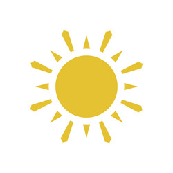 flat sun icon vector