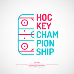 Modern poster ice hockey championship vector