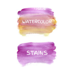 set of watercolor stains Vector Image