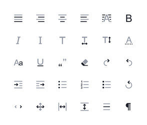 Editing & Formatting Icons - Two-Tone vector