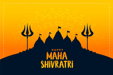 happy maha shivratri traditional indian festival Vector Image