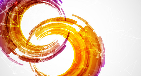 abstract background technological colored circles vector image