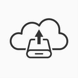 Cloud Backup Upload Icon vector image