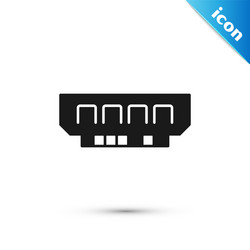 grey ram random access memory icon isolated vector