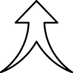 merge arrow up contour icon vector image