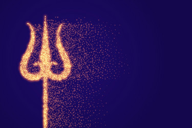 sparkle trishul weapon lord shiva background Vector Image