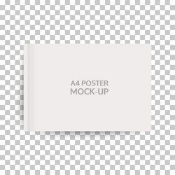 a4 sized mockup of a landscape-oriented magazine vector image