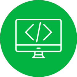 coding icon design vector image