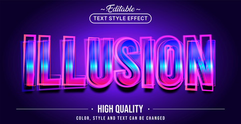 editable text style effect - theme vector