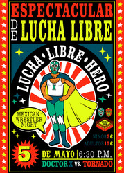 Lucha Libre Ticket - Mexican Wrestling Vector Image