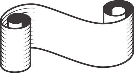 elegant scroll banner is unfurling displaying vector image