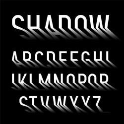 Long shadow style font Royalty Free Vector Image