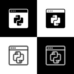 set python programming language icon isolated vector image
