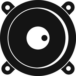 audio speaker icon simple style vector