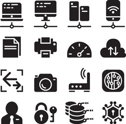 computer network device data communication icon vector