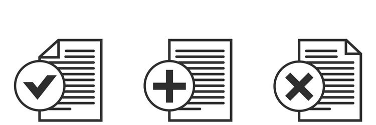 document edit icon delete and add new page symbol vector image