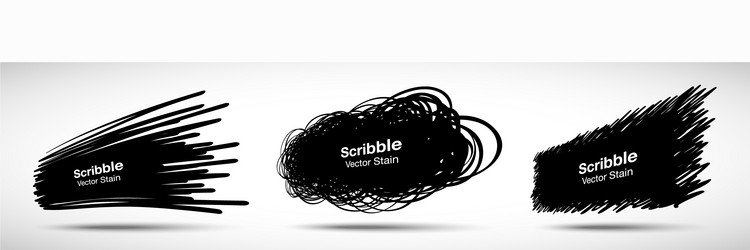Hand drawn scribble shape Royalty Free Vector Image