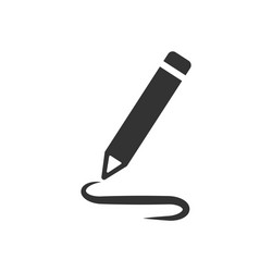 pencil notepad icon in flat style document write vector image