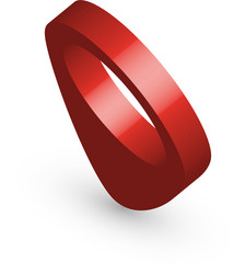 3d pointer red vector image