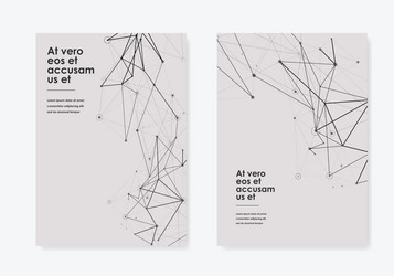 abstract background with connecting lines and dots vector image