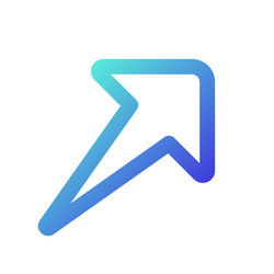 send message pixel perfect gradient linear ui icon vector image