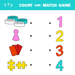 Count and match game the amount of items vector