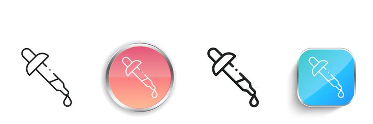 eye drops icon thin linear regular and button vector image