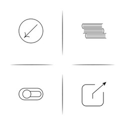 interface simple linear icon setsimple outline vector image