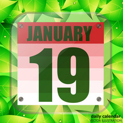 january icon for planning important day vector