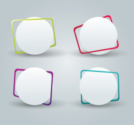 web panel design with color frames vector image