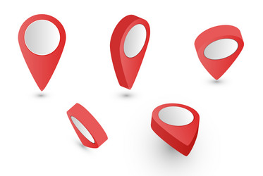 3d pointer red vector image