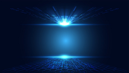 Abstract technology blue circle light beam Vector Image