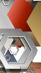 Abstract geometric backgrounds with hexagon stone vector