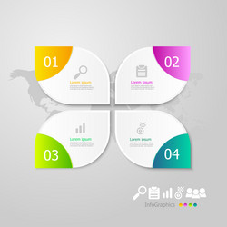 Infographics elements layout 4 steps for business vector