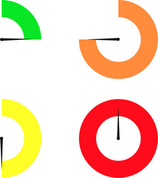 Set of colored timers vector