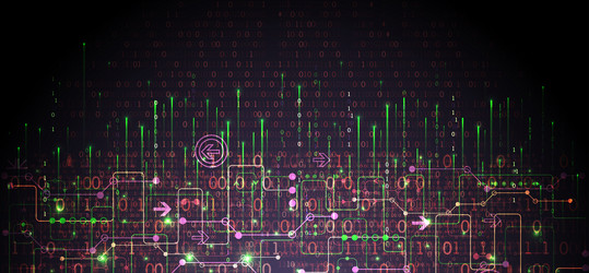 abstract data gradient color background hand vector image
