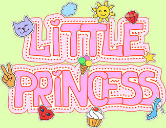 Cute Little Princess T-Shirt Print Vector Image